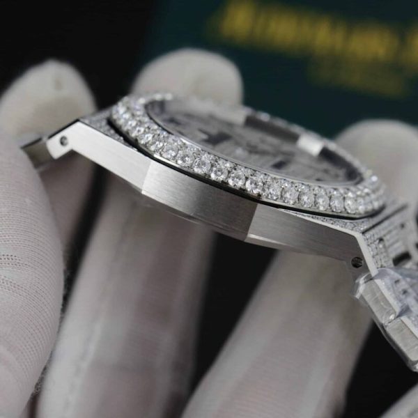 Audemars Piguet Royal Oak Iced Out Moissanite Arabic Dial Super Clone 41mm