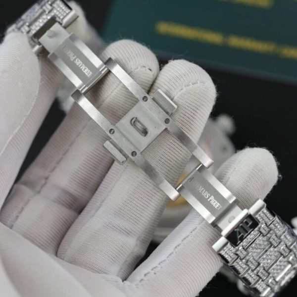 Audemars Piguet Royal Oak Iced Out Moissanite Arabic Dial Super Clone 41mm