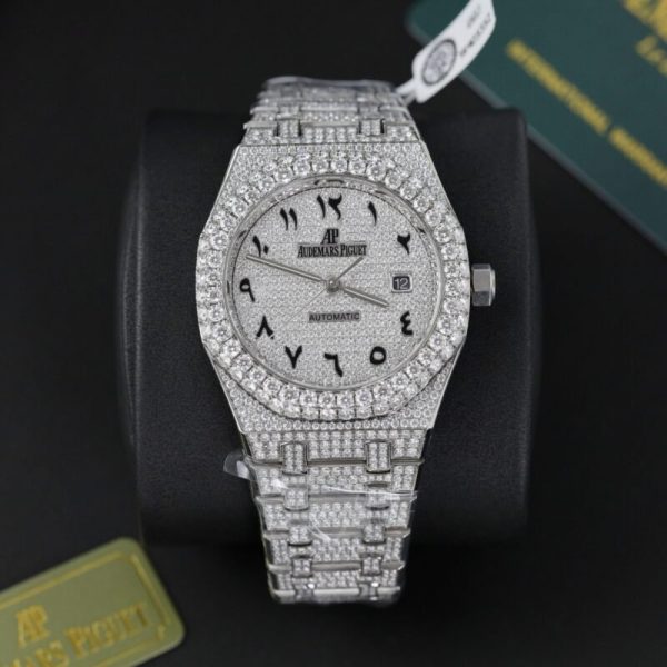 Audemars Piguet Royal Oak Iced Out Moissanite Arabic Dial Super Clone 41mm