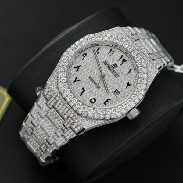 Audemars Piguet Royal Oak Iced Out Moissanite Arabic Dial Super Clone 41mm