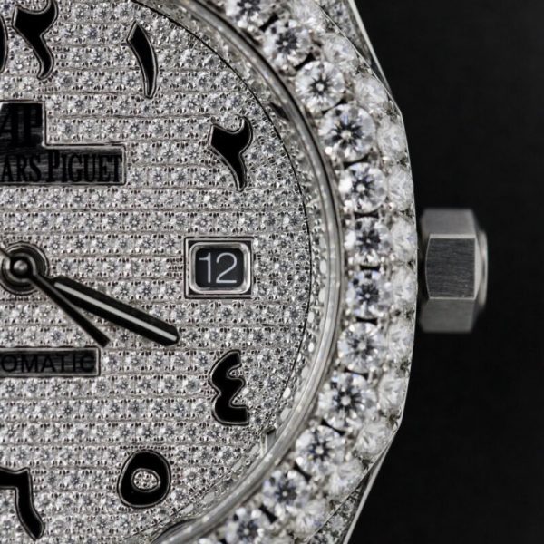Audemars Piguet Royal Oak Iced Out Moissanite Arabic Dial Super Clone 41mm