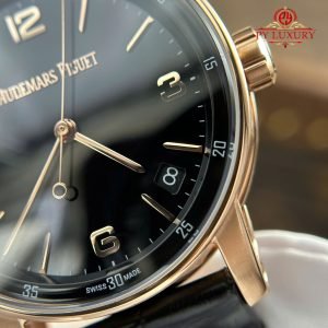Audemars Piguet Code 11.59 Automatic 15210OR Black Dial Leather Strap 1:1 Best Replica APSF 41mm