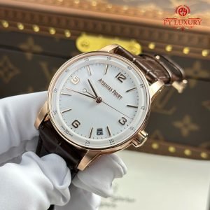 Audemars Piguet Code 11.59 Automatic 15210OR White Dial Leather Strap 1:1 Best Replica APSF 41mm