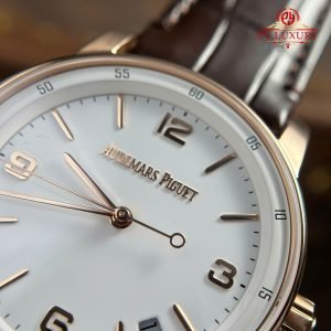 Audemars Piguet Code 11.59 Automatic 15210OR White Dial Leather Strap 1:1 Best Replica APSF 41mm