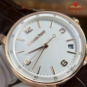 Audemars Piguet Code 11.59 Automatic 15210OR White Dial Leather Strap 1:1 Best Replica APSF 41mm