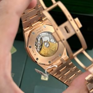 Audemars Piguet Royal Oak 15400OR Black Dial 18K Gold Wrapped Best Replica Watch ZF 41mm