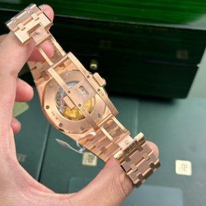 Audemars Piguet Royal Oak 15400OR Black Dial 18K Gold Wrapped Best Replica Watch ZF 41mm
