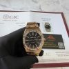 Audemars Piguet Royal Oak 15400OR Black Dial Custom Baguette Moissanite Bezel 18K Gold Wrapped 1:1 Best Replica 41mm