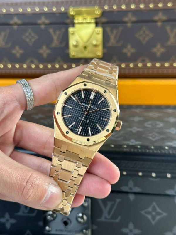 Audemars Piguet Royal Oak 15400OR Rose Gold Black Dial Replica 41mm