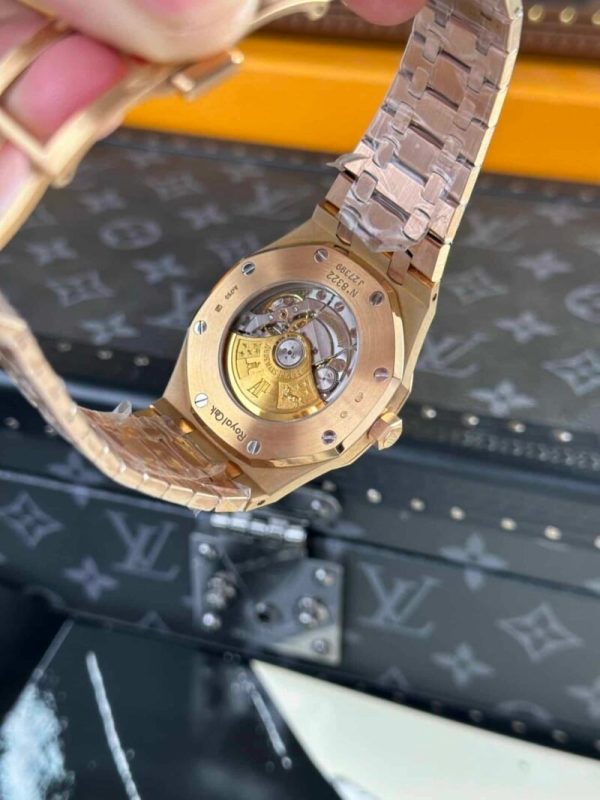 Audemars Piguet Royal Oak 15400OR Rose Gold Black Dial Replica 41mm