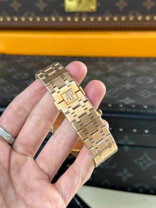 Audemars Piguet Royal Oak 15400OR Rose Gold Black Dial Replica 41mm
