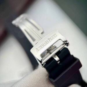 Audemars Piguet Royal Oak 15400ST Rubber Strap Black Dial Best Replica APS Factory 41mm