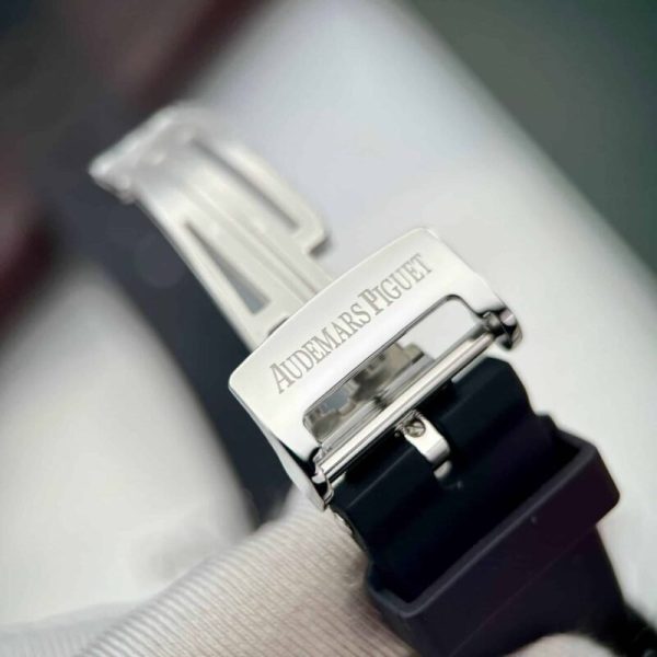 Audemars Piguet Royal Oak 15400ST Rubber Strap Black Dial Best Replica APS Factory 41mm