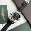 Audemars Piguet Royal Oak 15400ST Rubber Strap Black Dial Best Replica APS Factory 41mm