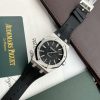 Audemars Piguet Royal Oak 15400ST Rubber Strap Black Dial Best Replica APS Factory 41mm