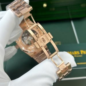 Audemars Piguet Royal Oak 15407OR Openworked Skeleton Dial Rose Gold 1:1 Best Replica THB 41mm