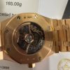 Audemars Piguet Royal Oak 15412OR Open Work Skeleton 18K Rose Gold Wrapped Baguette Moissanite Bezel Clone 1:1 Best Replica 41mm