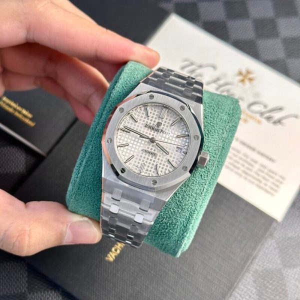 Audemars Piguet Royal Oak 15450ST White Dial Steel Bracelet Best Replica APS Factory 37mm