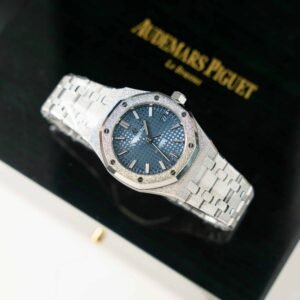 Audemars Piguet Royal Oak 15454BC Frosted Gold Blue Dial Best Replica APSF 37mm
