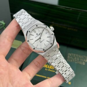 Audemars Piguet Royal Oak 15454BC Frosted White Gold White Dial Best Replica APSF 37mm