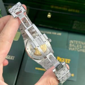 Audemars Piguet Royal Oak 15454BC Frosted White Gold White Dial Best Replica APSF 37mm