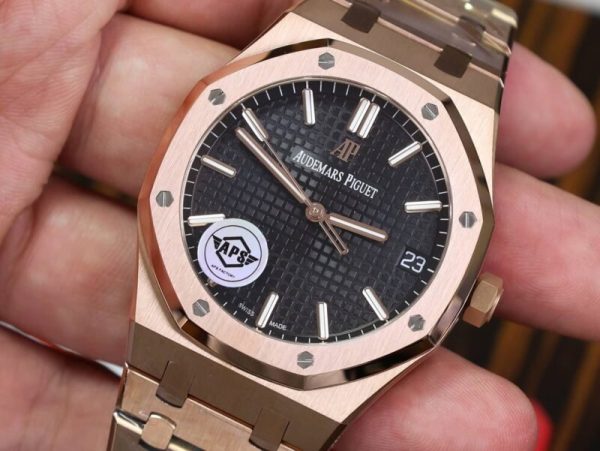 Audemars Piguet Royal Oak 15500OR Rose Gold Black Dial Super Clone APSF 41mm