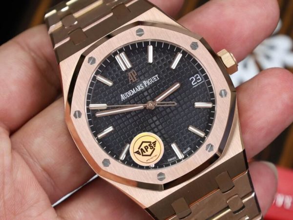 Audemars Piguet Royal Oak 15500OR Rose Gold Black Dial Super Clone APSF 41mm