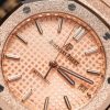 Audemars Piguet Royal Oak 15454OR Frosted Gold Pink Dial Replica 37mm