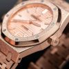 Audemars Piguet Royal Oak 15454OR Frosted Gold Pink Dial Replica 37mm