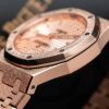 Audemars Piguet Royal Oak 15454OR Frosted Gold Pink Dial Replica 37mm
