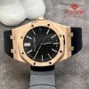 Audemars Piguet Royal Oak 50th Anniversary 15510OR 18K Solid Gold Black Dial Crocodile Leather Strap 41mm