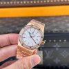 Audemars Piguet Royal Oak 77351OR Rose Gold White Dial Diamond Bezel Replica 34m