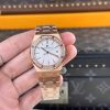Audemars Piguet Royal Oak 77351OR Rose Gold White Dial Diamond Bezel Replica 34m