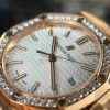 Audemars Piguet Royal Oak 77351OR Rose Gold White Dial Diamond Bezel Replica 34m