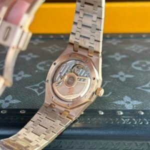 Audemars Piguet Royal Oak 77351OR Rose Gold White Dial Diamond Bezel Replica 34m
