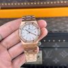 Audemars Piguet Royal Oak 77351OR Rose Gold White Dial Diamond Bezel Replica 34m