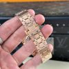 Audemars Piguet Royal Oak 77351OR Rose Gold White Dial Diamond Bezel Replica 34m