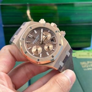 Audemars Piguet Royal Oak Chronograph 26331OR Brown Dial Leather Replica IPF 41mm