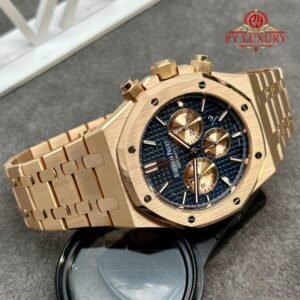 Audemars Piguet Royal Oak Chronograph 26331OR Blue Dial Custom Made 18K Solid Gold Original Calibre FP 1185 Movement 41mm