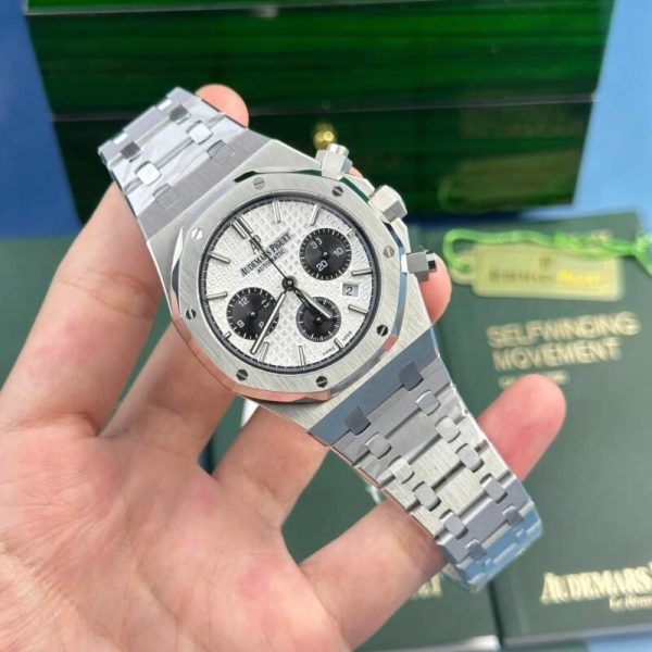 Audemars Piguet Royal Oak Chronograph 26331ST White Dial Replica IPF 41mm