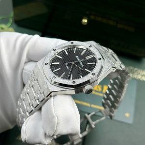 Audemars Piguet Royal Oak 15410BC Frosted Gold Black Dial 1:1 Copy Best Replica APSF 41mm