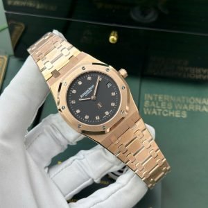Audemars Piguet Royal Oak Jumbo Extra Thin 15207OR Rose Gold Black Dial Replica IPF 39mm