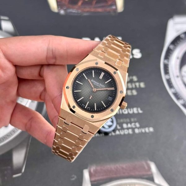 Audemars Piguet Royal Oak Jumbo Extra-thin 16202OR Smoked Grey Dial Best Replica 39mm