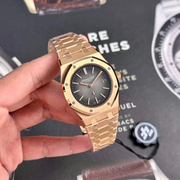 Audemars Piguet Royal Oak Jumbo Extra-thin 16202OR Smoked Grey Dial Best Replica 39mm