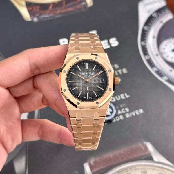 Audemars Piguet Royal Oak Jumbo Extra-thin 16202OR Smoked Grey Dial Best Replica 39mm