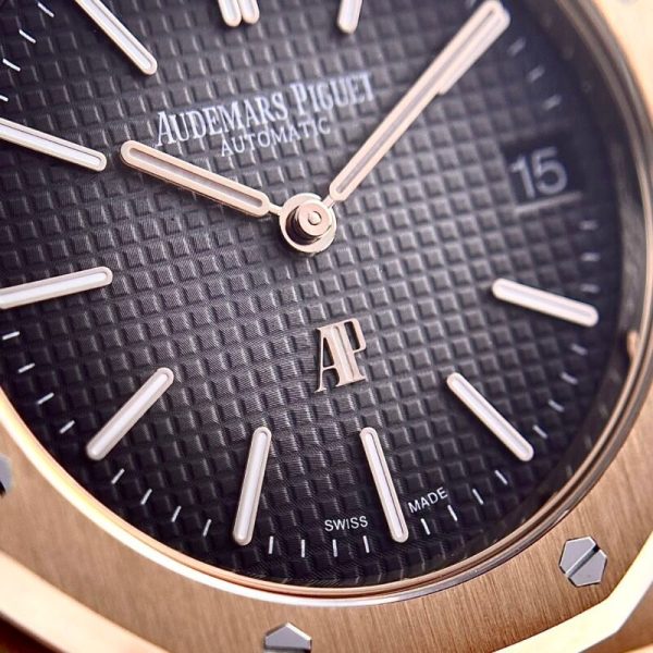 Audemars Piguet Royal Oak Jumbo Extra-thin 16202OR Smoked Grey Dial Best Replica 39mm