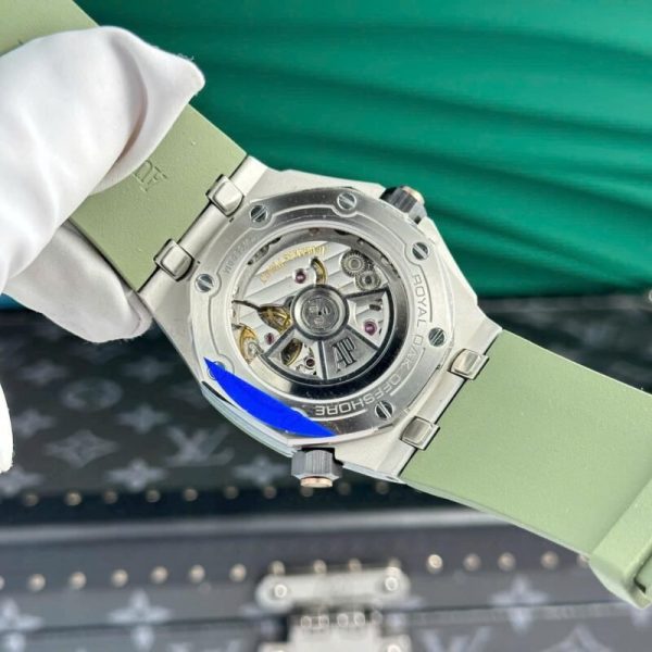 Audemars Piguet Royal Oak Offshore Diver 15720ST Khaki Green Dial Rubber Best Replica APSF 42mm