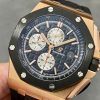 Audemars Piguet Royal Oak Offshore Chronograph 26400RO Rose Gold Ceramic Bezel Black Dial Best Replica APF 44mm
