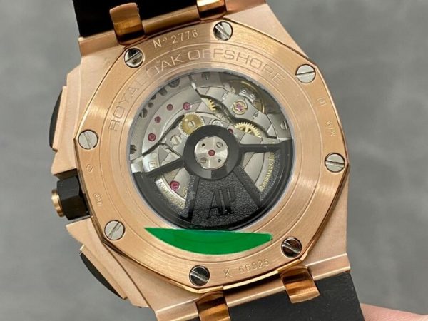 Audemars Piguet Royal Oak Offshore Chronograph 26400RO Rose Gold Ceramic Bezel Black Dial Best Replica APF 44mm