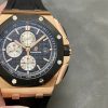 Audemars Piguet Royal Oak Offshore Chronograph 26400RO Rose Gold Ceramic Bezel Black Dial Best Replica APF 44mm